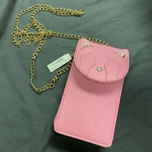 BOGO FREE; Pink cat cross body